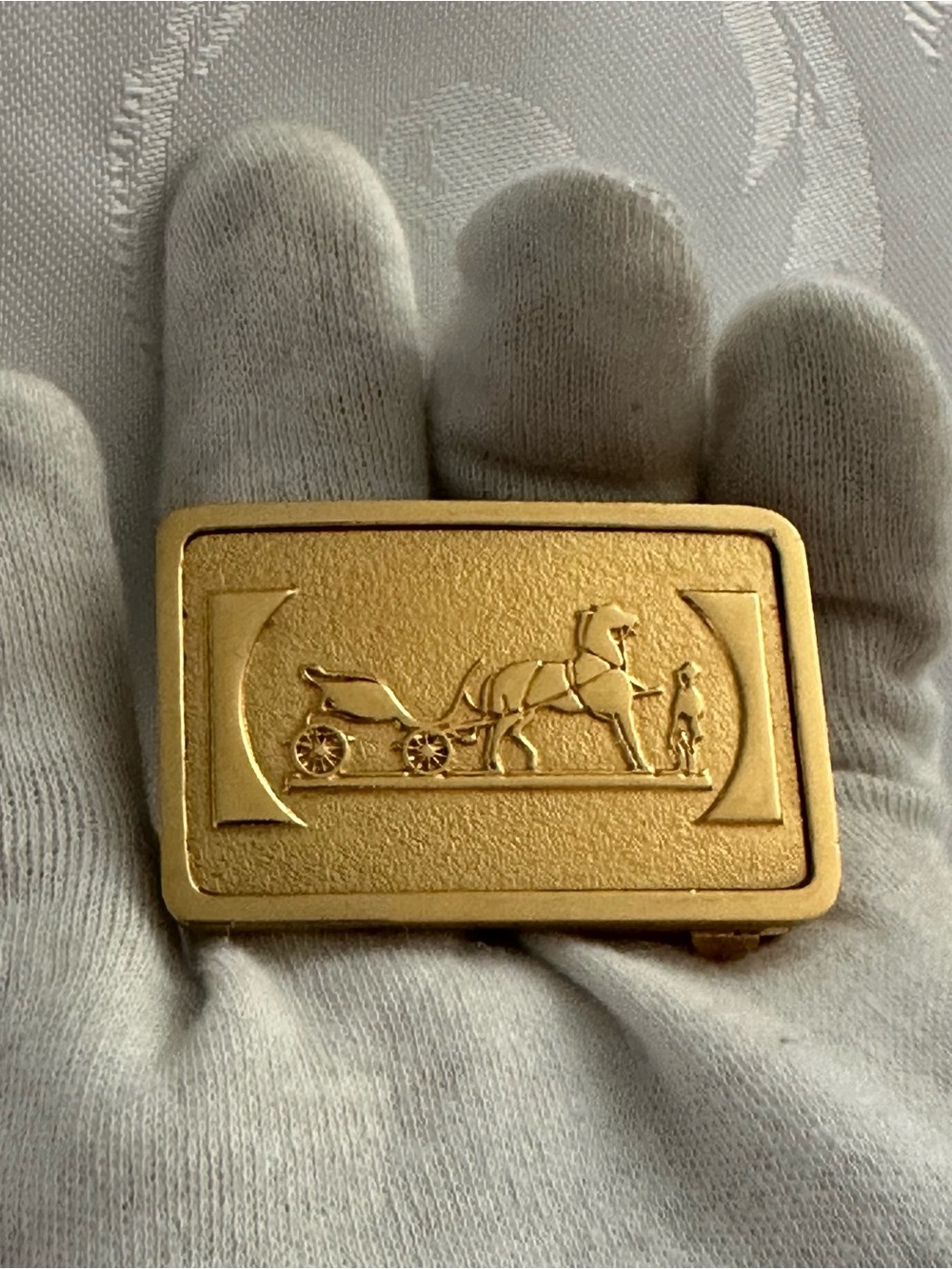 Authentic Hermes Gold Bucket Belt